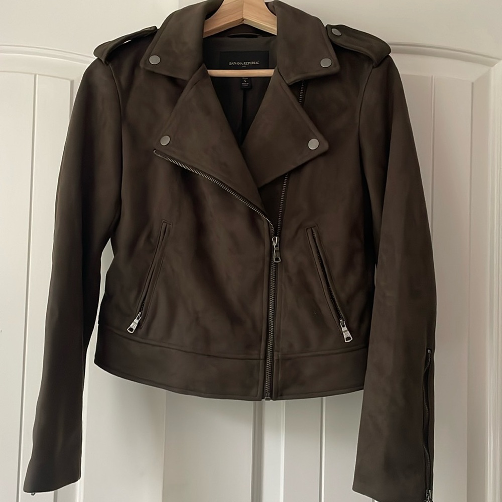 [Banana Republic Factory] Suede Moto Jacket